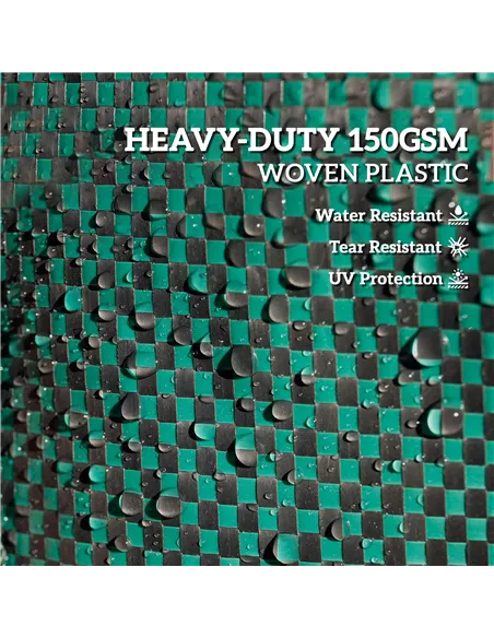 Outsunny Garden Waste Bags, 272L x 3 Heavy Duty Garden Bags, Foldable and Reusable Waste Sacks with Handles for Loading Leaf, Tr