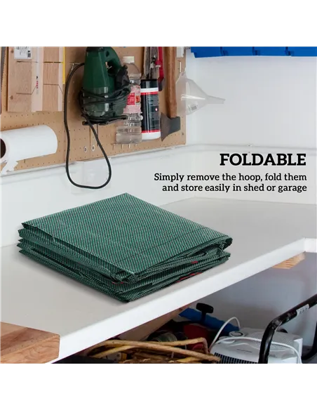 Outsunny Garden Waste Bags, 300L x 3 Heavy Duty Garden Bags, Foldable and Reusable Waste Sacks with Handles for Loading Leaf, Tr