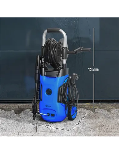 Outsunny 1800W High Pressure Washer, 150 Bar Pressure, 420 L/h Flow, Portable Power Washer Jet Wash Cleaner with Adjustable Nozz