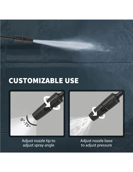 Outsunny 2200W High Pressure Washer, 170 Bar Pressure, 420 L/h Flow, Portable Electric Power Washer Jet Wash Cleaner with Adjust