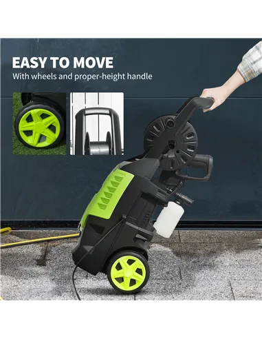 Outsunny 2200W High Pressure Washer, 170 Bar Pressure, 420 L/h Flow, Portable Electric Power Washer Jet Wash Cleaner with Adjust