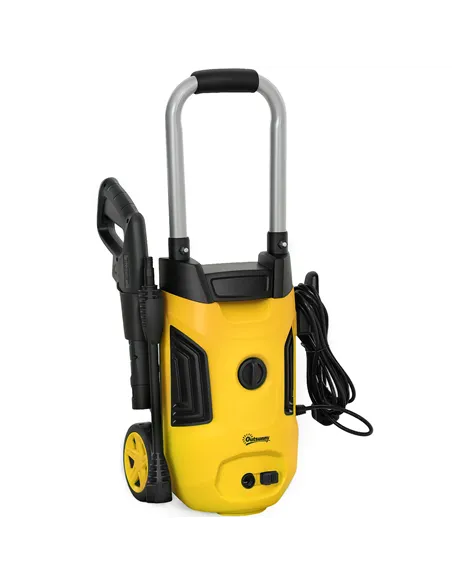 Outsunny 1800W 150-Bar Pressure Washer, with Adjustable Nozzle - Yellow