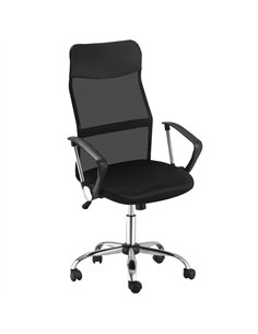 HOMCOM Ergonomic Office Chair Mesh Chair with Adjustable Height Tilt Function Black