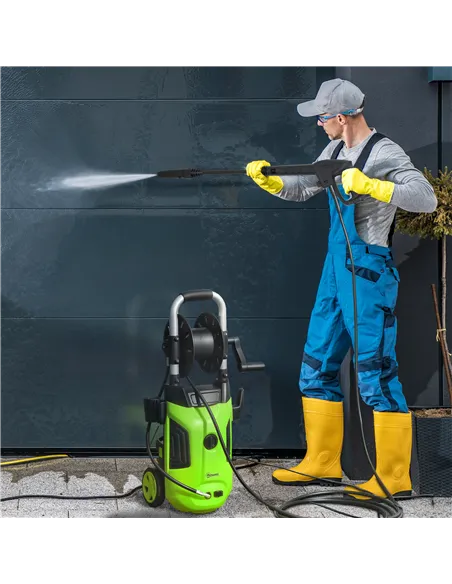 Outsunny 1800W High Pressure Washer, 150 Bar Pressure, 420 L/h Flow, Portable Power Washer Jet Wash Cleaner with Adjustable Nozz