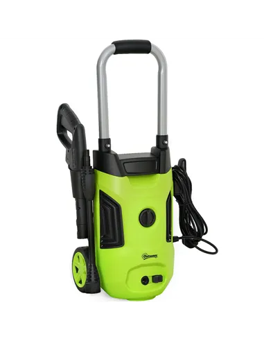 Outsunny 1800W 150-Bar Pressure Washer, with Adjustable Nozzle - Green