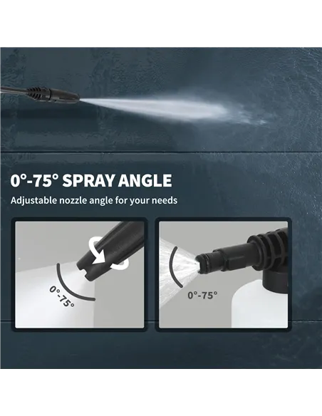 Outsunny 1800W 150-Bar Pressure Washer, with Adjustable Nozzle - Green