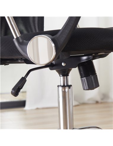 HOMCOM Ergonomic Office Chair Mesh Chair with Adjustable Height Tilt Function Black