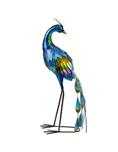 Outsunny Steel Peacock Garden Statue Decoration Gift