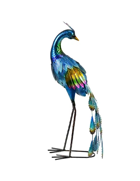 Outsunny Steel Peacock Garden Statue Decoration Gift