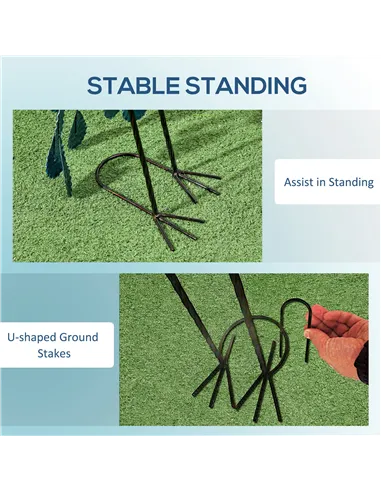 Outsunny Steel Peacock Garden Statue Decoration Gift