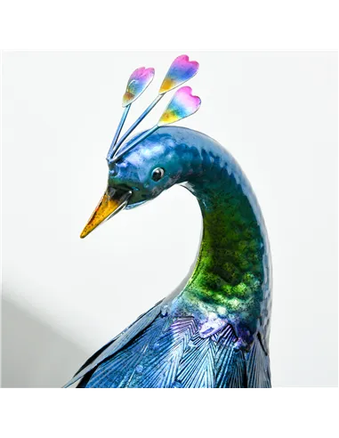 Outsunny Steel Peacock Garden Statue Decoration Gift