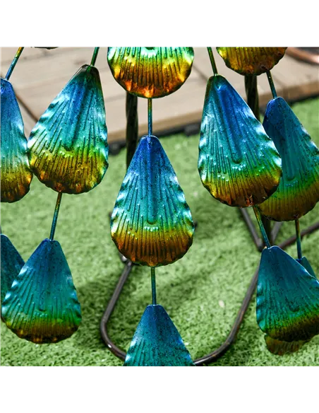 Outsunny Steel Peacock Garden Statue Decoration Gift