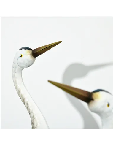 Outsunny Crane Garden Ornaments, 2 PCS Steel Garden Statue Set Gifts, Water and Rust Resistant Sculptures for Patio Pond Landsca