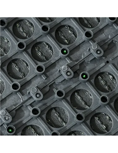 Outsunny 10 PCs 30 x 30cm Artificial Grass Turf, 25mm Pile Height Grass Carpet Fake Grass Mat UV Resistance for Outdoor