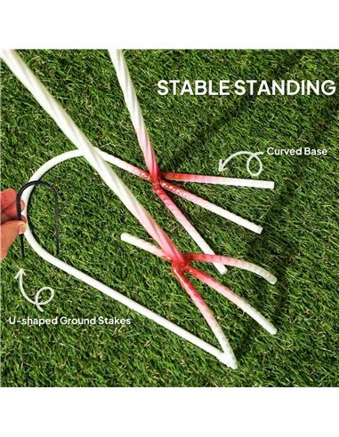 Outsunny Flamingo Garden Statue Ornament, Metal Bird Art Outdoor Statue, Standing Garden Sculpture Gift with Ground Stakes for P