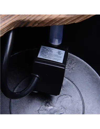 Outsunny Wood Barrel Patio Water Fountain Garden Decorative Ornament Water Feature with Electric Pump (Type A)