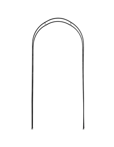 Outsunny Vintage Style Steel Garden Patio Outdoor Arbor & Trellis Arch Support For Vines & Climbing Plants Decoration - Black 2.