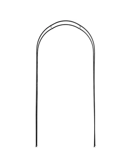 Outsunny Vintage Style Steel Garden Patio Outdoor Arbor & Trellis Arch Support For Vines & Climbing Plants Decoration - Black 2.