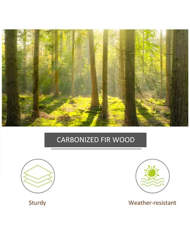 Outsunny Wooden Garden Wishing Well Fountain Barrel Waterfall Rustic Wood with Pump Garden Décor Ornament