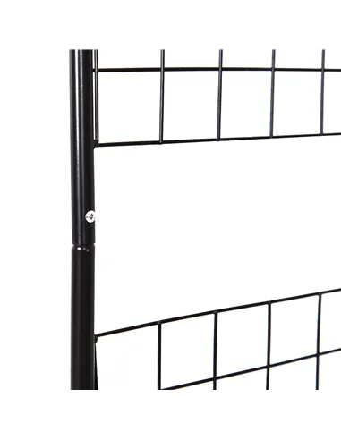 Outsunny Vintage Style Steel Garden Patio Outdoor Arbor & Trellis Arch Support Vines & Climbing Plants Garden Decoration - Black