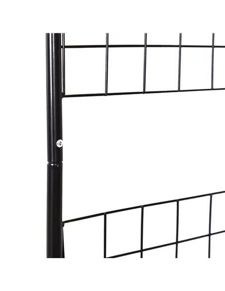 Outsunny Vintage Style Steel Garden Patio Outdoor Arbor & Trellis Arch Support Vines & Climbing Plants Garden Decoration - Black