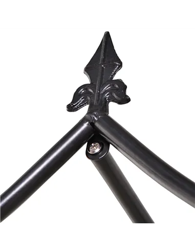 Outsunny Vintage Style Steel Garden Patio Outdoor Arbor & Trellis Arch Support Vines & Climbing Plants Garden Decoration - Black