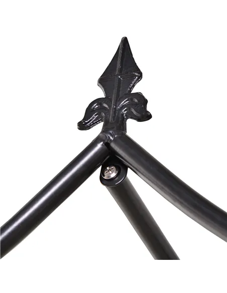 Outsunny Vintage Style Steel Garden Patio Outdoor Arbor & Trellis Arch Support Vines & Climbing Plants Garden Decoration - Black