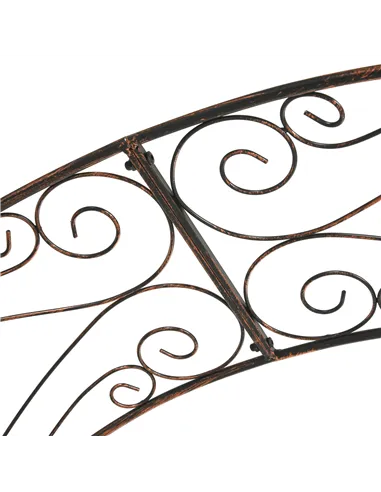 Outsunny Metal Garden Arch Trellis, Decorative Arbour Archway for Walkway Path Ceremony Wedding Party, 120 x 30 x 226cm