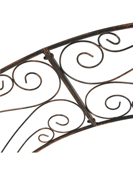 Outsunny Metal Garden Arch Trellis, Decorative Arbour Archway for Walkway Path Ceremony Wedding Party, 120 x 30 x 226cm