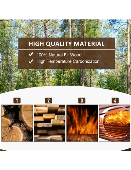 Outsunny 1.5M Wooden Garden Bridge Decorative Arc Footbridge with Safety Guardrail Outdoor Lawn Pond Bridge Walkway Stained Wood