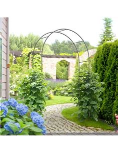 Outsunny Outdoor Garden Arch, Metal Garden Arbor for Climbing Plants, Roses, Vines, Wedding Arch for Outdoor, 140L x 40W x 240H  2