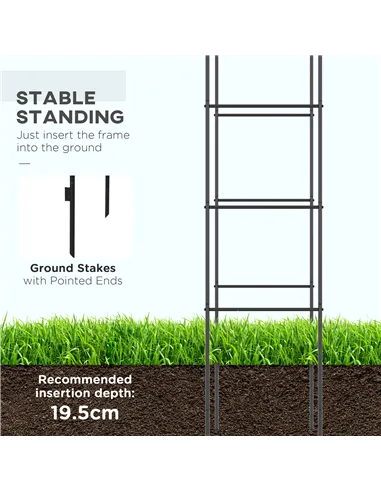Outsunny Outdoor Garden Arch, Metal Garden Arbor for Climbing Plants, Roses, Vines, Wedding Arch for Outdoor, 140L x 40W x 240H 