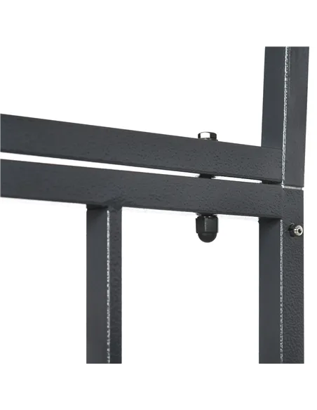 Outsunny Outdoor Garden Arch with Double Gates, Metal Garden Arbor for Climbing Plants, Roses, Vines, Wedding Arch for Outdoor, 