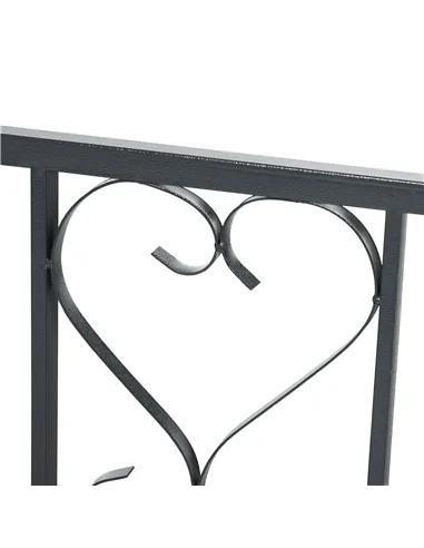 Outsunny Outdoor Garden Arch with Double Gates, Metal Garden Arbor for Climbing Plants, Roses, Vines, Wedding Arch for Outdoor, 