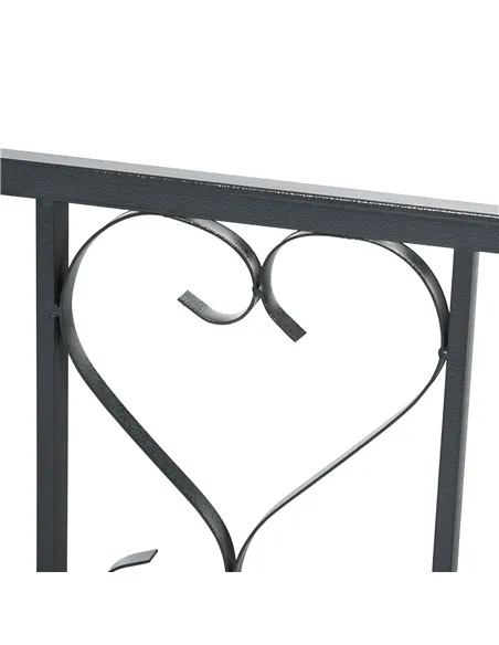 Outsunny Outdoor Garden Arch with Double Gates, Metal Garden Arbor for Climbing Plants, Roses, Vines, Wedding Arch for Outdoor, 