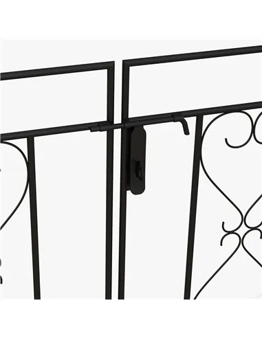 Outsunny Decorative Garden Arch, with Gate - Black