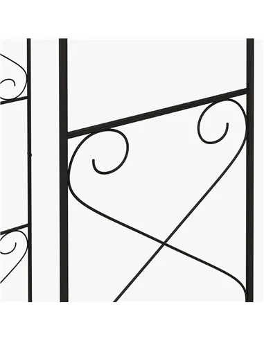 Outsunny Decorative Garden Arch, with Gate - Black