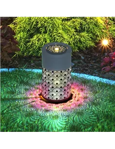 Outsunny 30 cm Tall Garden Waterfall Fountain with LED Lights and Pump, Garden Water Feature Water Fountain with Adjustable Flow 2