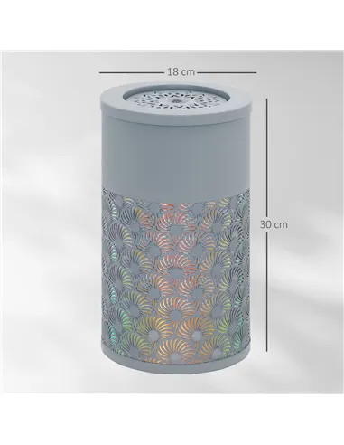 Outsunny 30 cm Tall Garden Waterfall Fountain with LED Lights and Pump, Garden Water Feature Water Fountain with Adjustable Flow