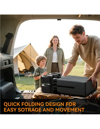 Outsunny Outdoor Pull Along Cart Folding Cargo Wagon Trailer Trolley for Beach Garden with Handle, Anti-Slip Wheel - Dark Grey