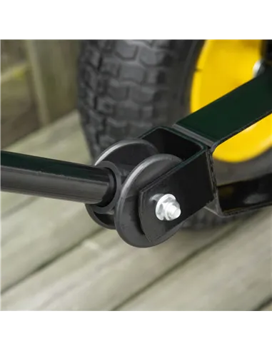 Outsunny 125 Litre Large Garden Cart Heavy Duty 4 Wheel Trolley Dump Wheelbarrow Tipping Truck Trailer - Green