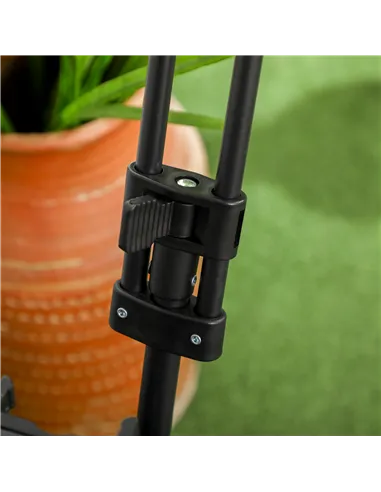 Outsunny 95L Folding Steel Frame Garden Trolley, with Handle - Multicolour