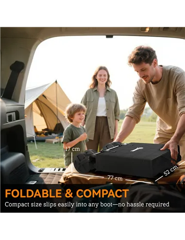 Outsunny Folding Steel Frame Garden Storage Cart, with Wheels and Handle - Black