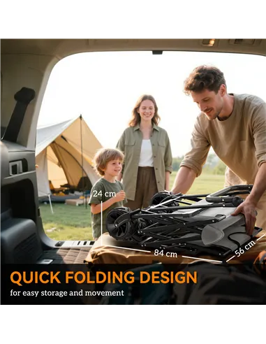 Outsunny Folding Trolley Cart Storage Wagon Beach Trailer 4 Wheels with Handle Overhead Canopy Cart Push Pull for Camping, Grey