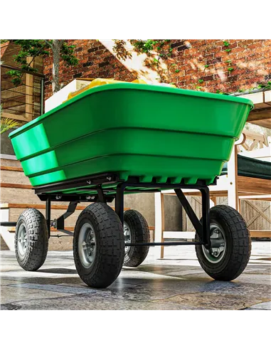 Outsunny Set of 4 Pneumatic Wheels, 10" Wheelbarrow Wheels Replacement for Barn Carts, Hose Carts, Garden Carts, Sack Trucks, Bl