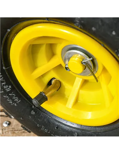 Outsunny Garden Trolley Cart, Heavy Duty Garden Cart with Metal Frame, 10" Pneumatic Wheels, Rotating Handle, 150kg Capacity, fo