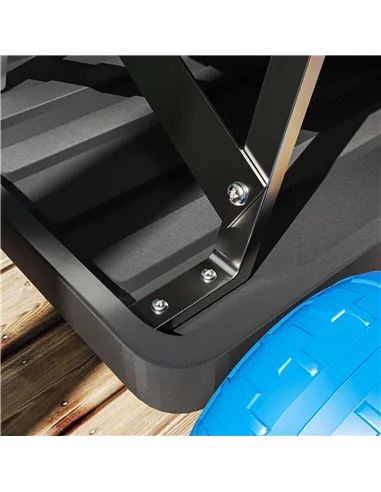 Outsunny Garden Storage Cart, with Top Seat - Blue