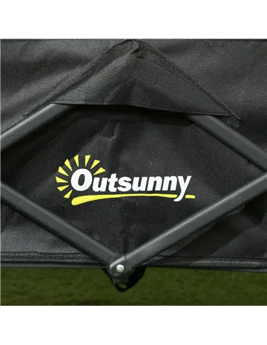 Outsunny 62L Festival Trolley on Wheels, Garden Folding Trolley Cart, 120kg Heavy Duty Collapsible Folding Wagon with Adjustable