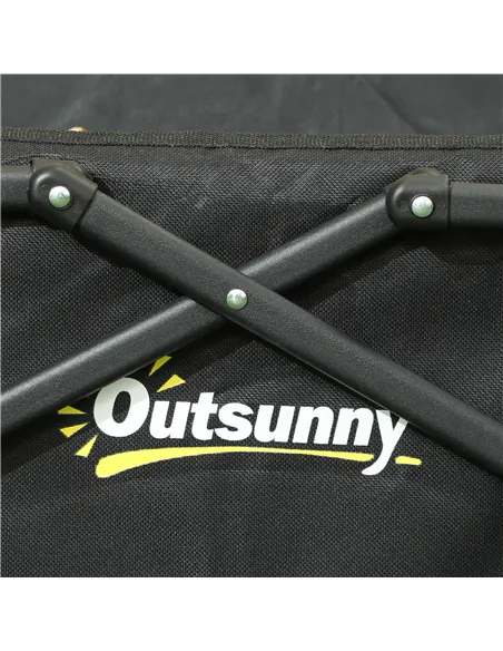 Outsunny 41L Festival Trolley on Wheels, Small Garden Folding Trolley Cart, 60kg Heavy Duty Collapsible Folding Wagon with Adjus