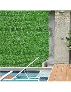 Outsunny 3 x 1m Artificial Leaf Wall - Green 2